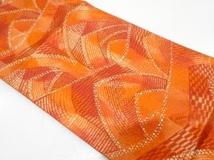 抽象模様織り出し　名古屋帯